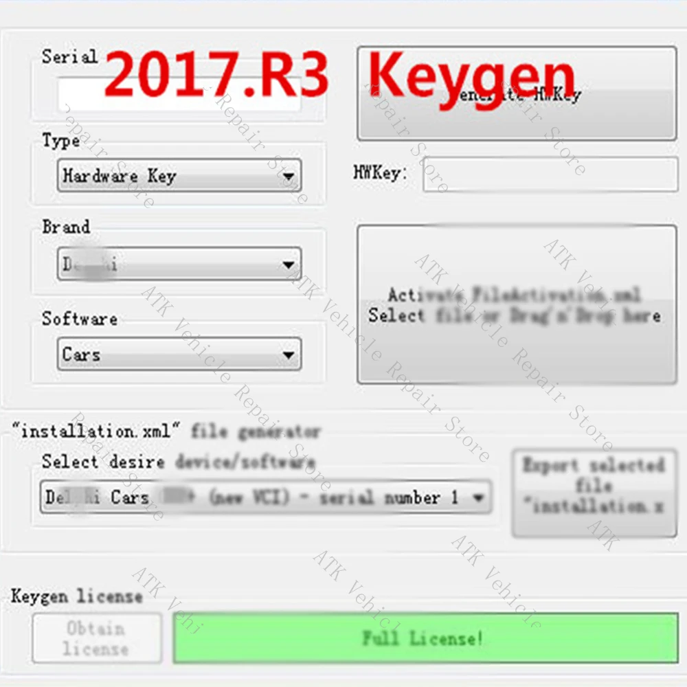 Diagnostic Software Auto--com 2017.R3 with Keygen , Delp--hi 2017.R3 with KeygenCars + light trucks in 2017 CD USB flash drive