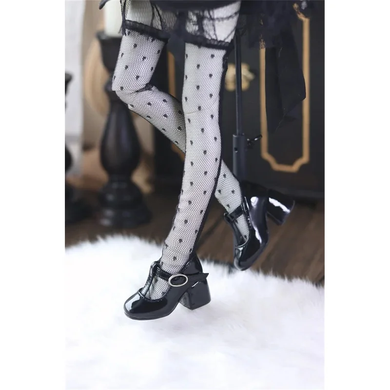 

Обувь для кукол BJD 1/3, 1/4, MDD, с круглым носком, из лакированной кожи, на каблуке с Т-образной застежкой, массивные аксессуары