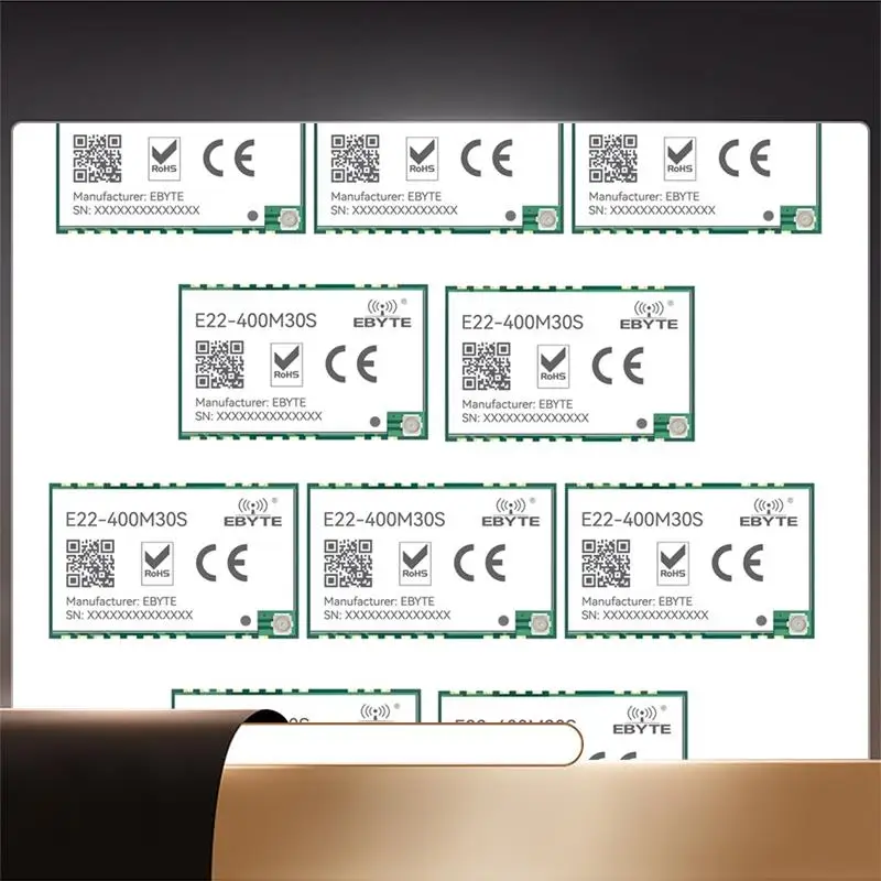 

EBYTE 10PCS SX1268 433Mhz RF Module E22-400M30S Development Board With SPI Interface 12Km Range,32M High-Precision TCXO-X64