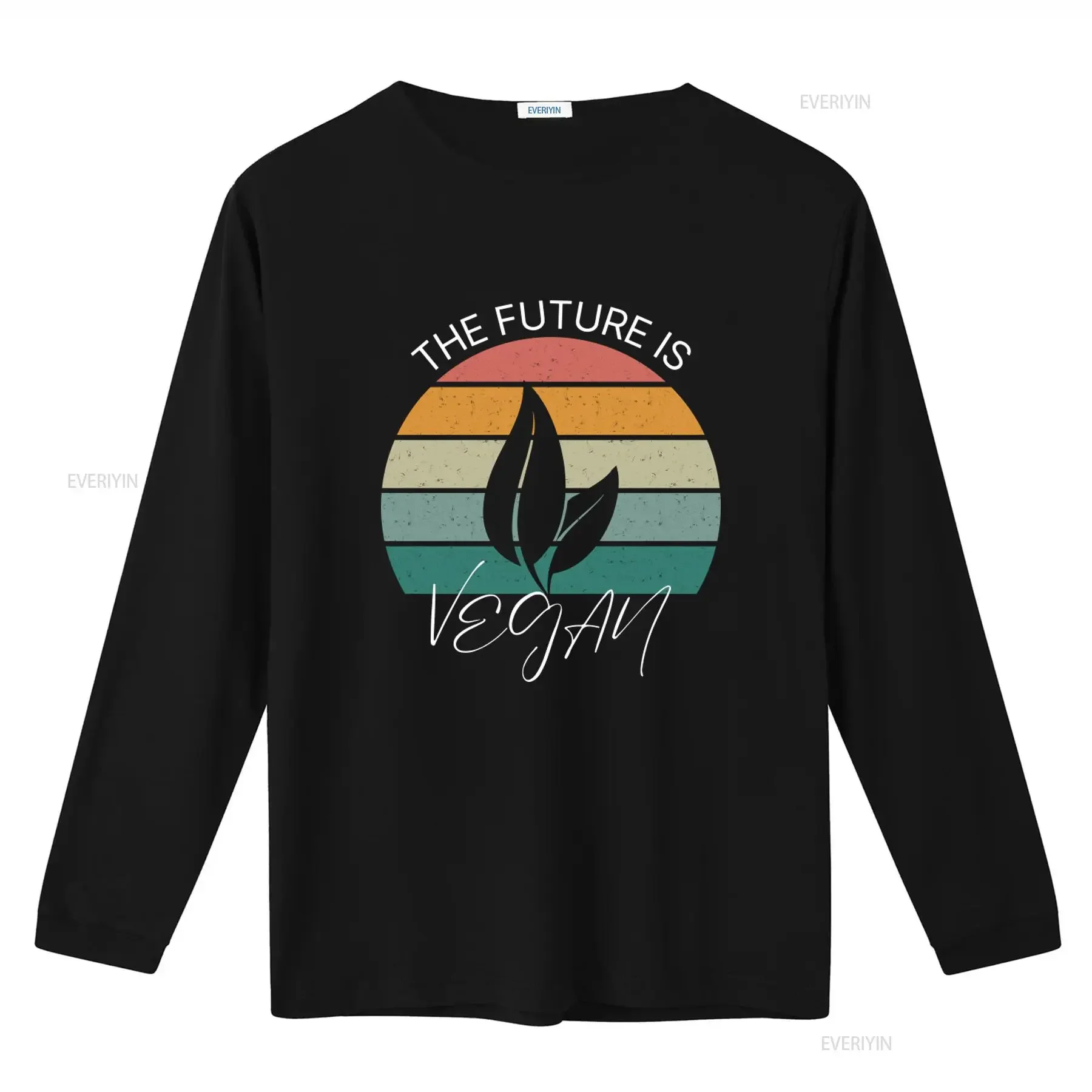 The Future is Vegan T Shirt Plant Based Vegetarian Herbivore Retro Sunset Design Eco Friendly Fashion vintage Washed fashion