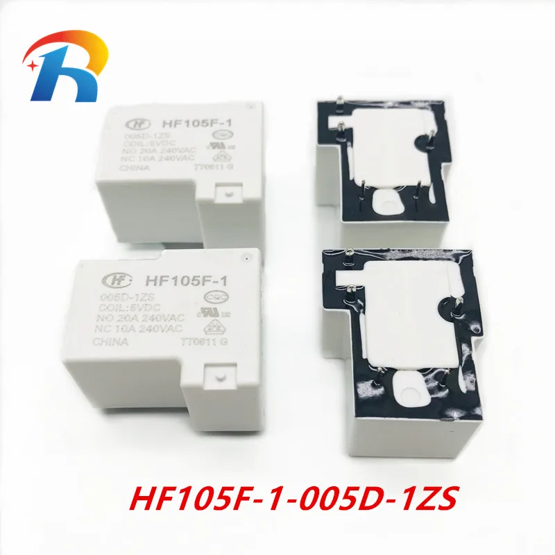 5Pcs Power Relay JQX-105F-1 220A-1ZS 5V/12V/24V/220V -1ZS HF105F-1-005D-1ZS HF105F-1-012D-1ZS HF105F-1-024D-1ZS 5Pins 30A 240VAC