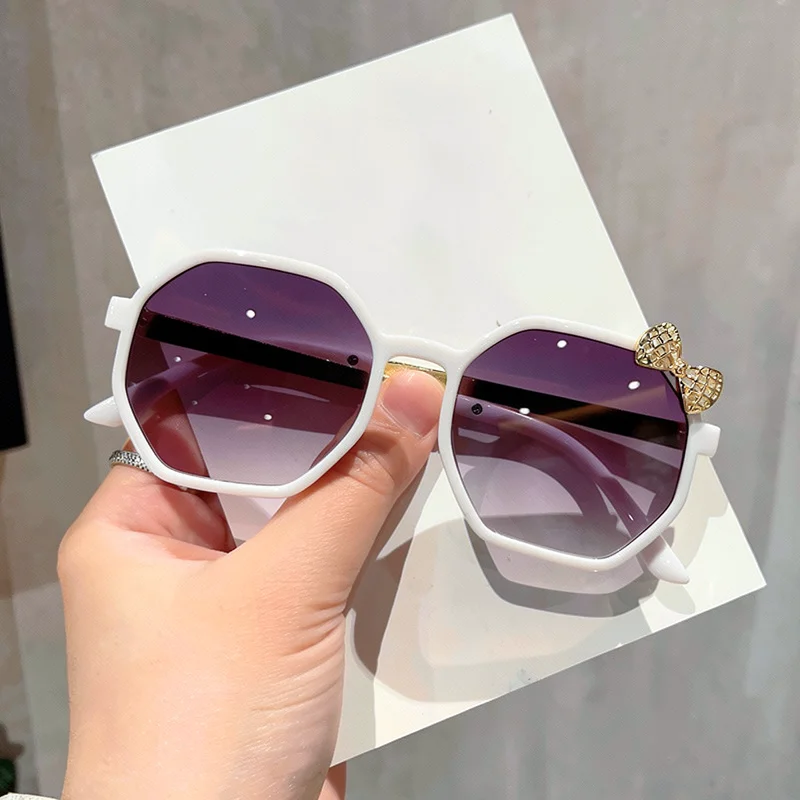 Metal Bow Sunglasses Retro Kids Fashion Sunglasses Children'S Cartoon Sunglasses Cartoon For Beach Travel Shopping