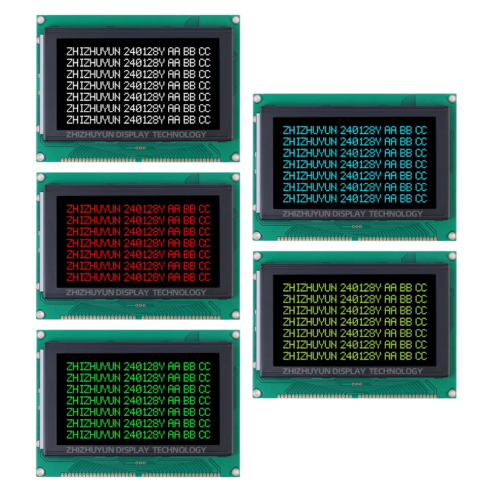 Ekran LCD 240128Y 240*128 wyświetlacz LCD DFSTN czarny Film szmaragdowozielone znaki japonia Murata Jingzhen graficzny ekran z matrycą punktową