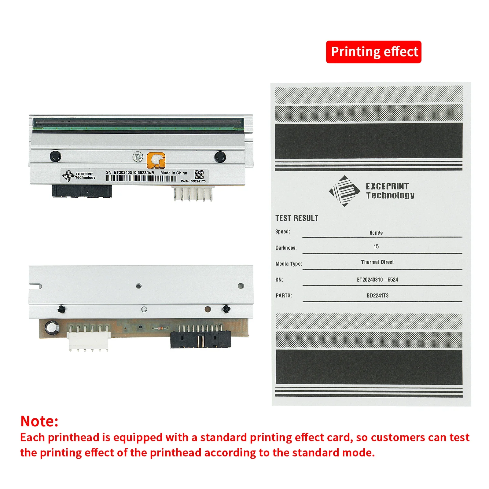 Impressora etiqueta térmica, cabeça de impressão Datamax H-4310, PHD20-2241-01, 300dpi