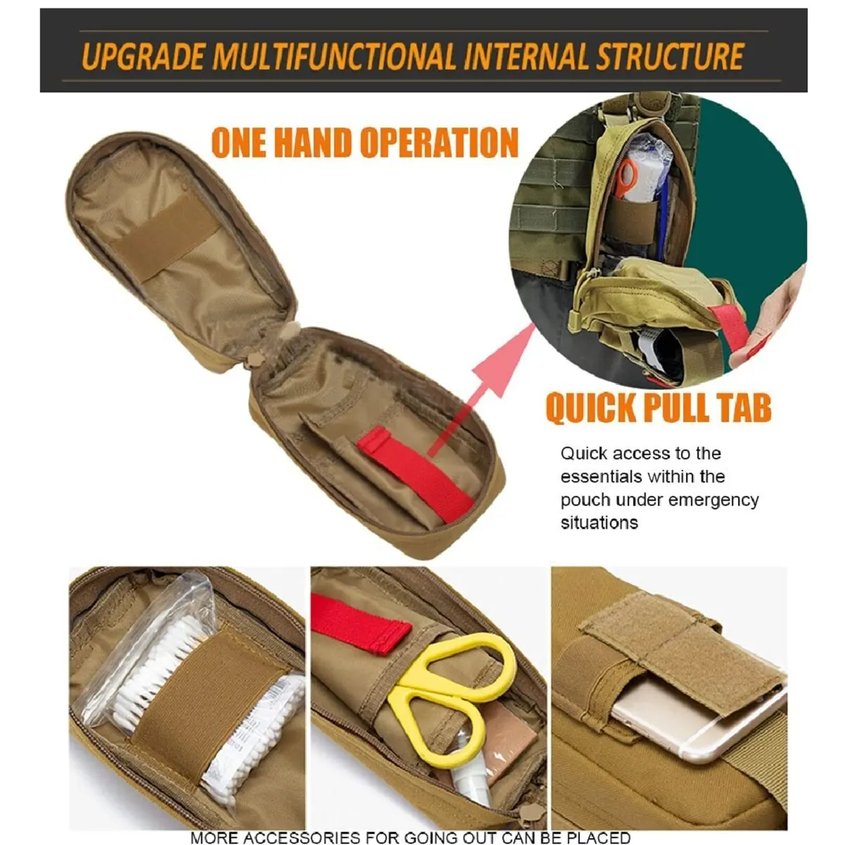 Tactical EMT First Aid Kit Pouch Bag With Tourniquet Scissors Bandage for Emergency IFAK Trauma Combat