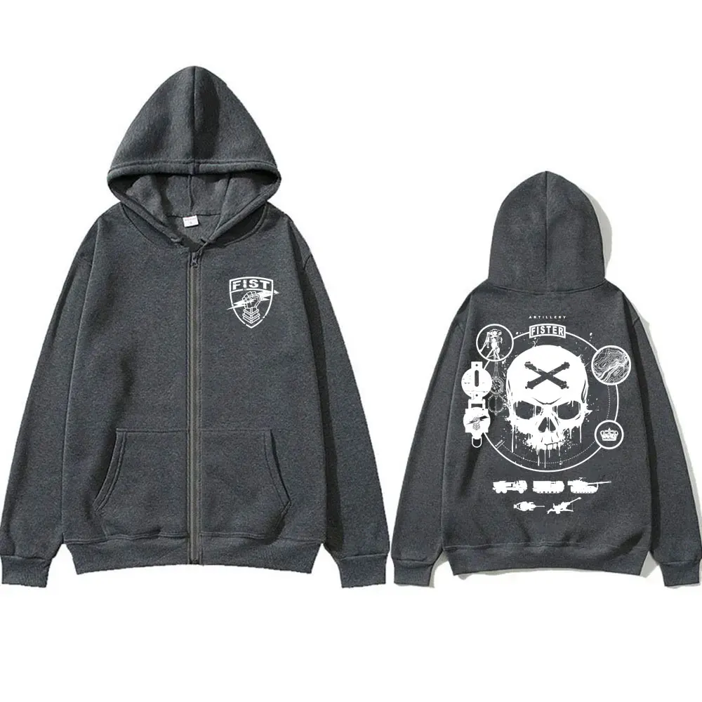 Fist Forward Observations Group Zipper Hoodie Male Casual Skeleton Graphics Zip Up Hoodies Men's Gothic Oversized Zip Up Jacket