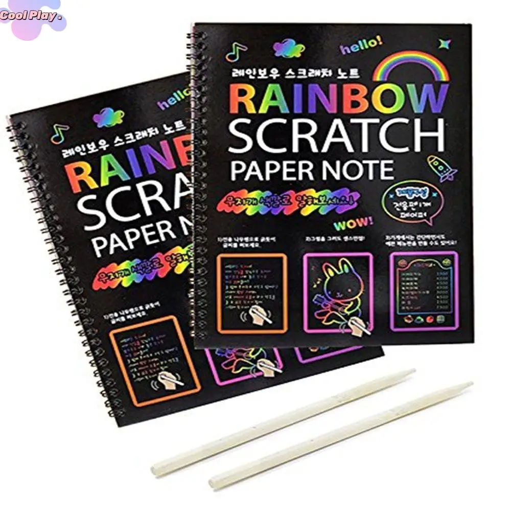 

Color Drawing Toys Doodle Book Note book Scraping Painting Early Learning Art Painting Paper Children Toys Scratch Paper