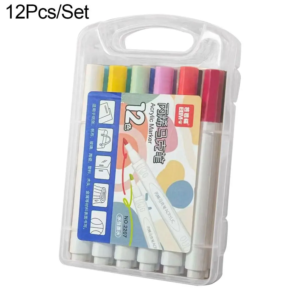 12Pcs/Set Multicolor Sunscreen Covering Power Ink Pen Color Changing Pen Golf Club Pen Acrylic Painter