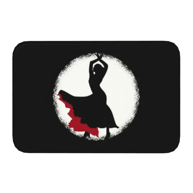 Spain Flamenco Dancer Front Door Mat Anti-Slip Indoor Waterproof Spanish Dance Doormat Living Room Entrance Rug Carpet