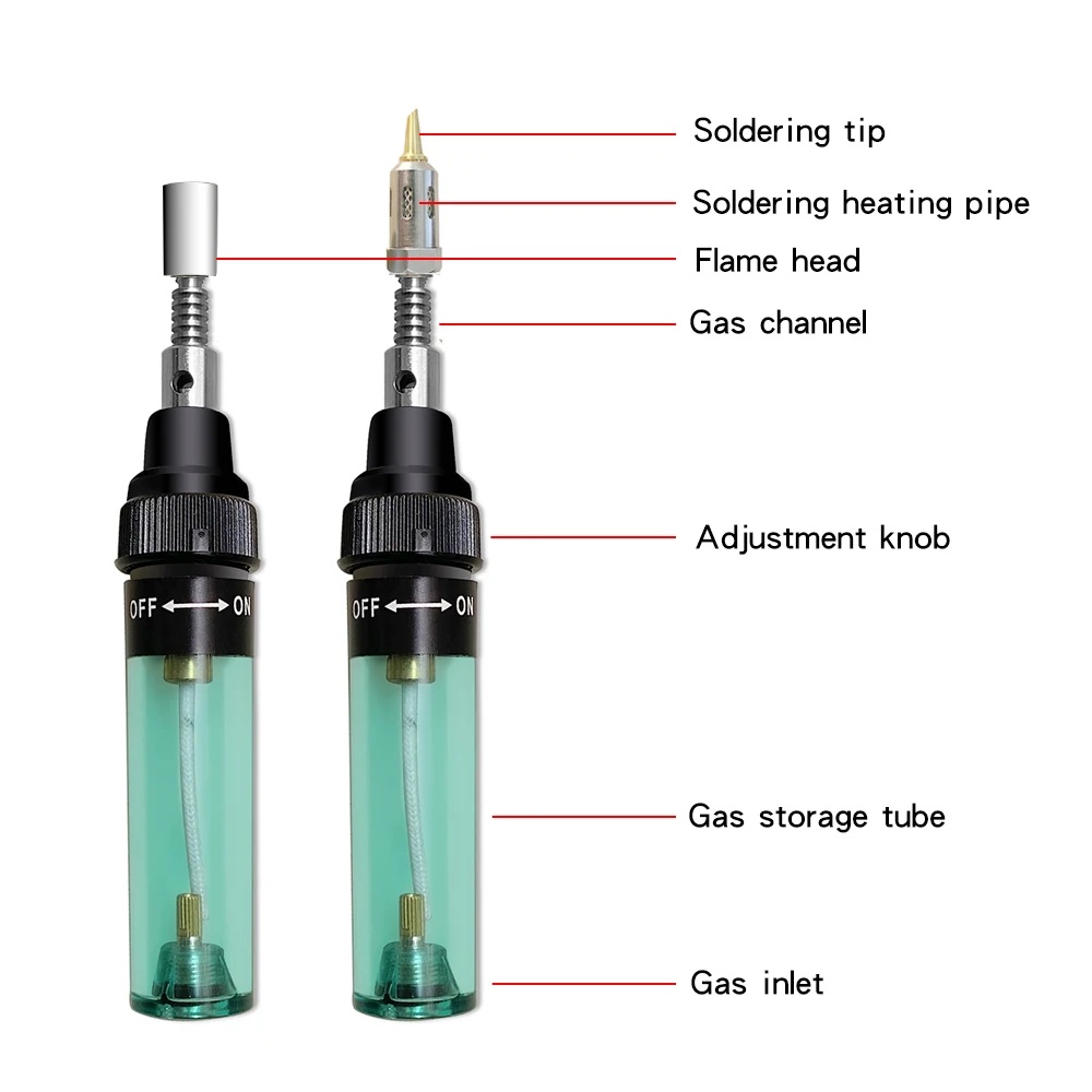 1300 C Butane Gas Welding Soldering Irons Welding Pen Burner Blow Torch Gas Soldering Iron Cordless Butane Tip Tool DIY bread