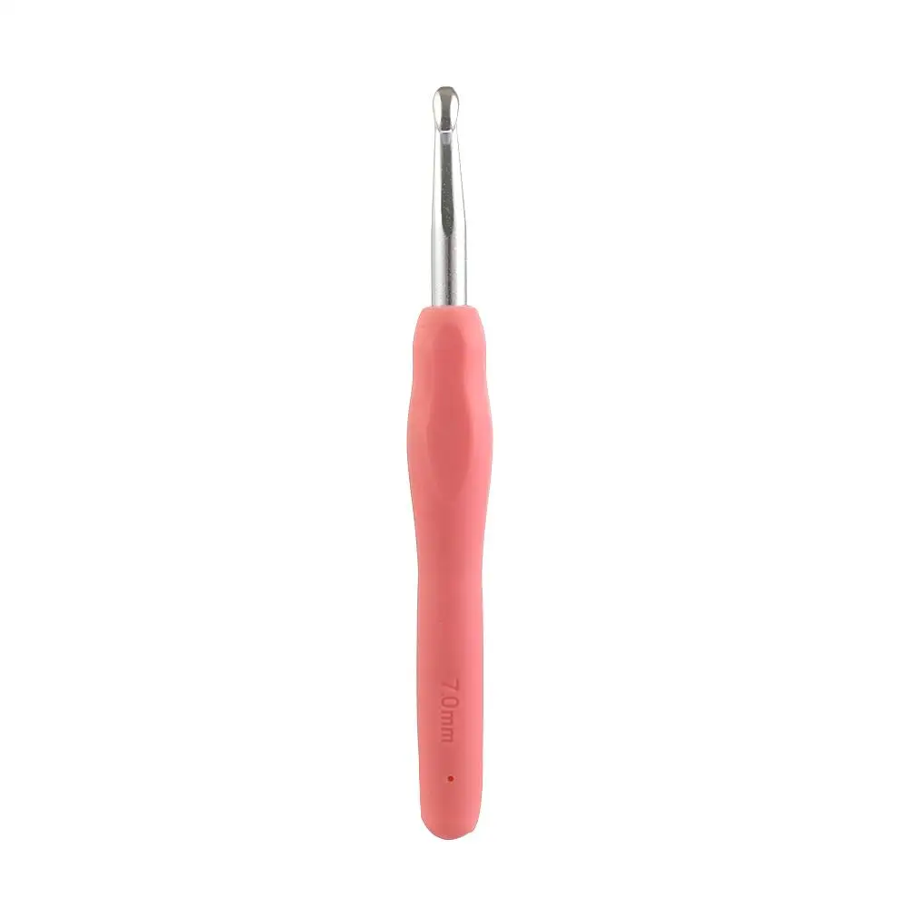 2.0-10mm Multicolor DIY Ergonomic Handle Crochet Hook Knitting Needles Weave Yarn Aluminum