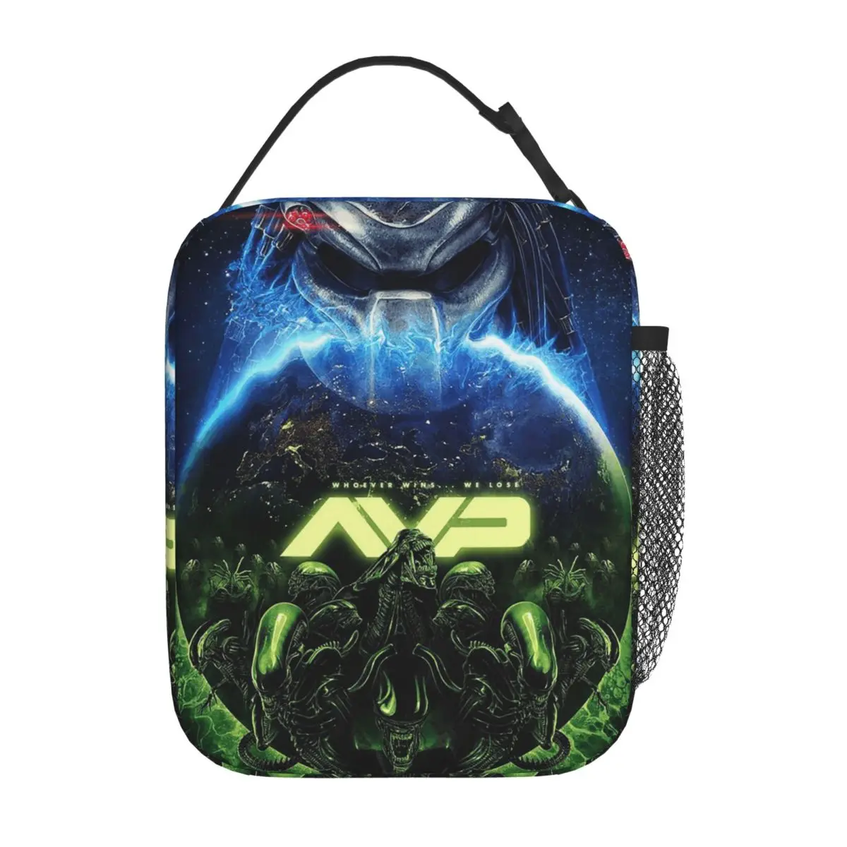 Alien Vs Predator Horror Science Fiction Comics Insulated Lunch Bag for Women Children Food Boxes Thermal Lunch Box Tote