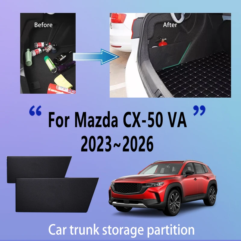 

Автомобильные аксессуары для Mazda CX-50 VA 2023 ~ 2026 2025 24 перегородка для хранения багажника многофункциональный органайзер для автозапчастей интерьера