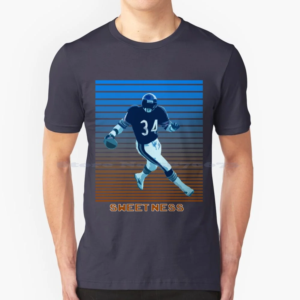 Walter Payton Sweetness T Shirt 100% Cotton Tee Walter Payton Sweetness