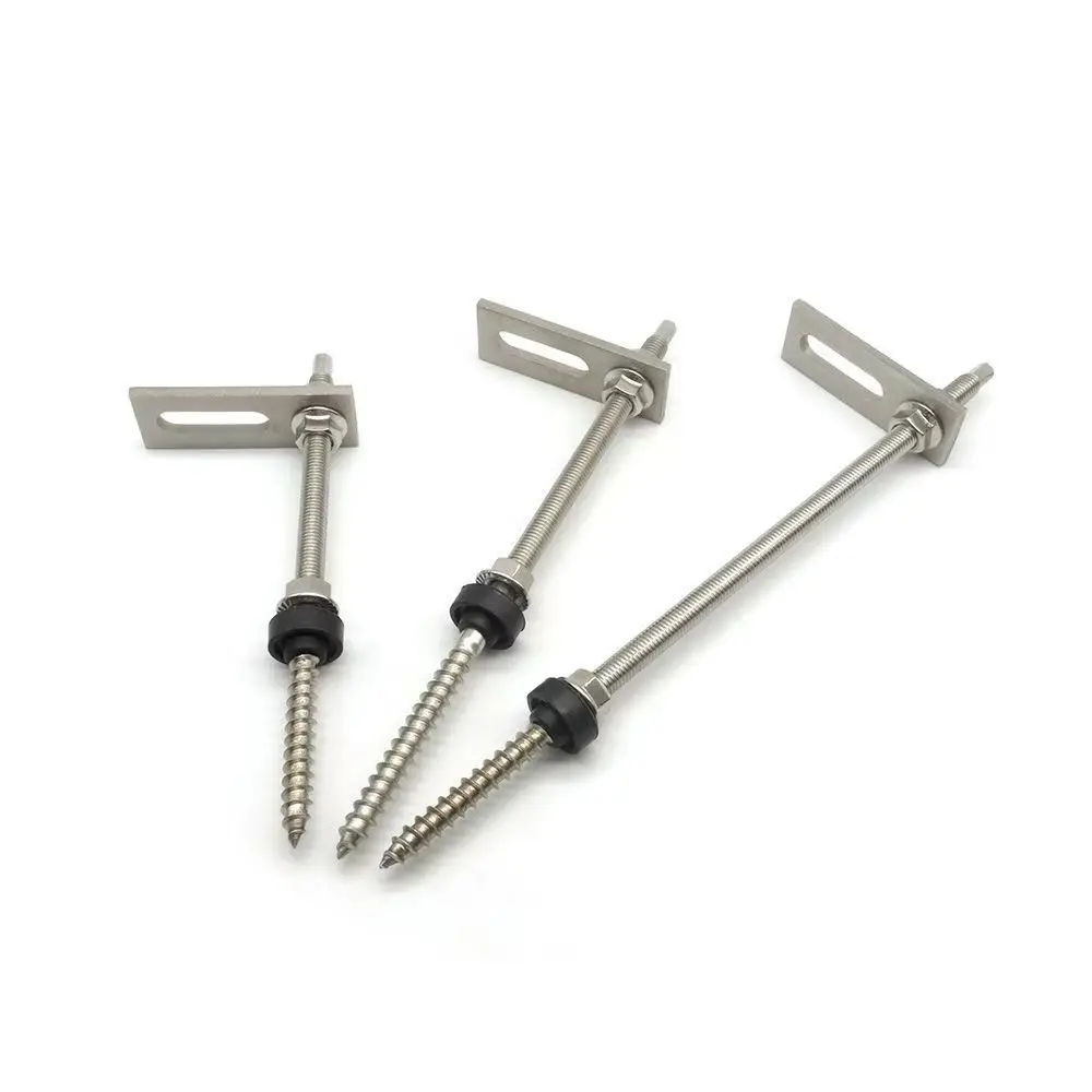 Stainless steel 304 double-tooth wood screws, photovoltaic bracket matching screws, photovoltaic installation screws
