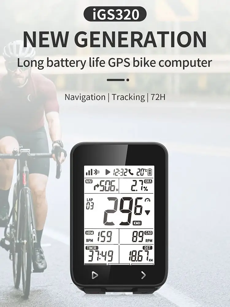 AliExpress NONE IGPSPORT iGS320 TYPE-C Blu5.0 ANT+ long battery 2.4 inch Outdoor Gps Bike Computer Navigation Tracking Wireless Speedometer