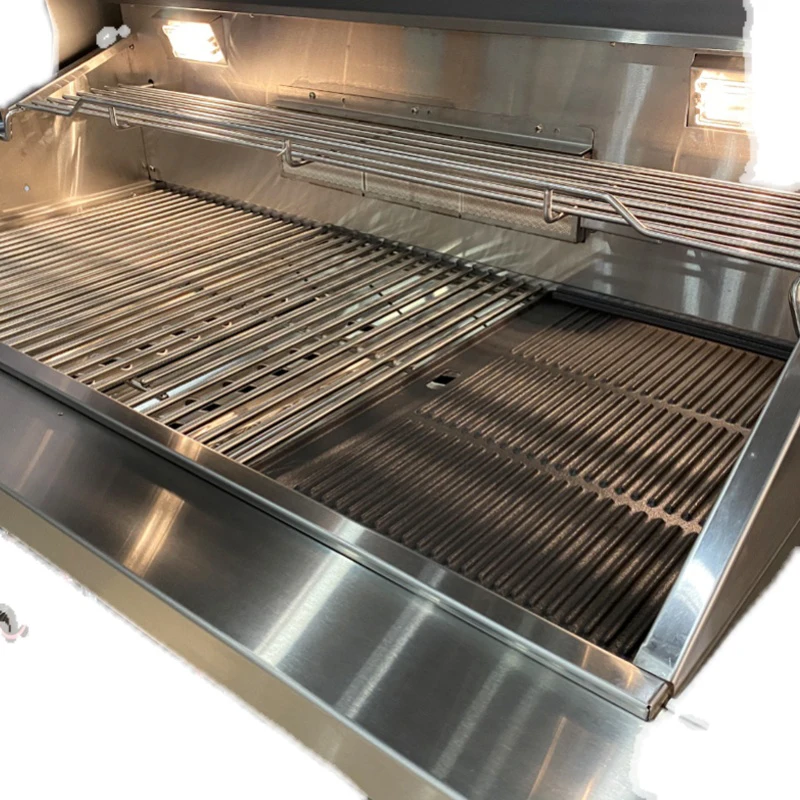 Premium 304 Stainless Steel 8-Burner BBQ Grill, Powder Coated, Eco-Friendly, Flame Safety, Modern Outdoor Kitchen for 5+ People