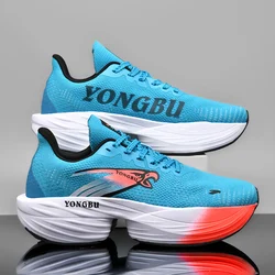 Marathon Air Cushion Carbon Plate Sports Running Shoes Men Breathable Lightweight Women Comfortable Nonskid Speciality Sneakers