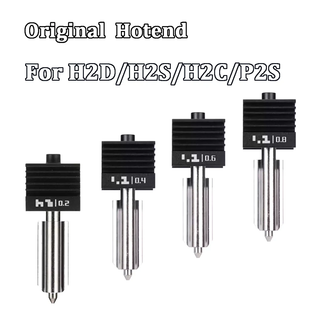 

Original P2S High flow Hotend For Bambu Lab H2C Hotend H2S H2D A1 Hotend Hardened steel 0.2/0.4/0.6/0.8mm Stain steel Hotend