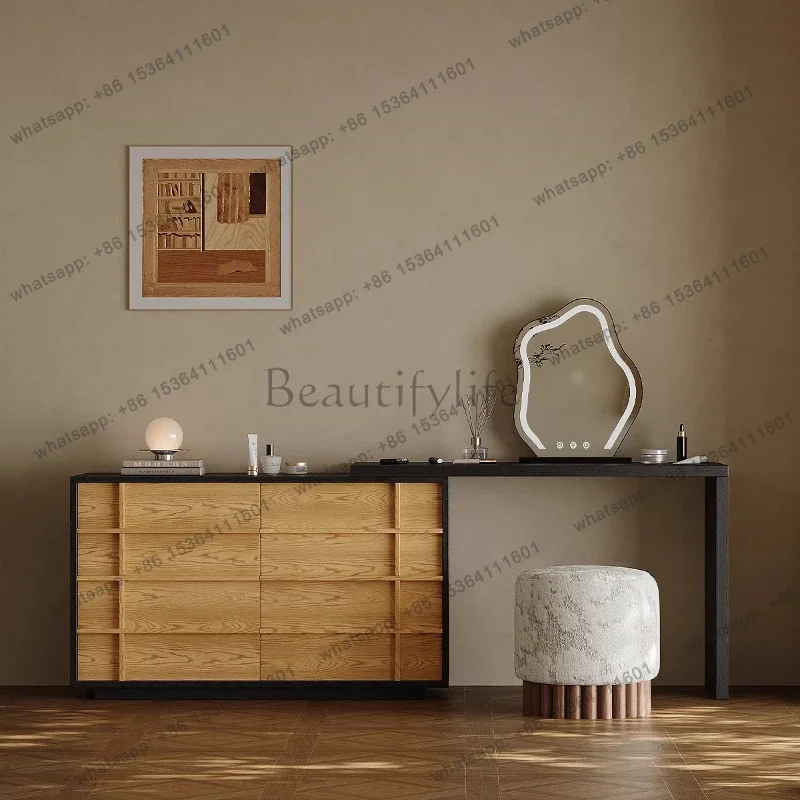 

yj58 Modern simple retractable dresser household small dresser chest integrated