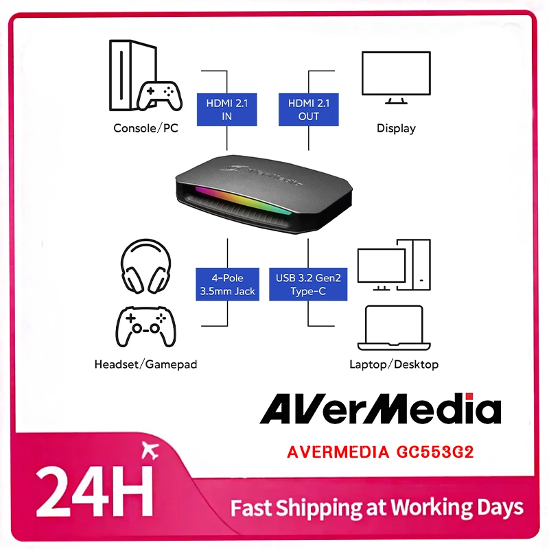 AVerMedia GC553G2 Live Gamer Ultra 2.1 Game Capture Device, 4K60 Capture FOR OBS Twitch Streaming
