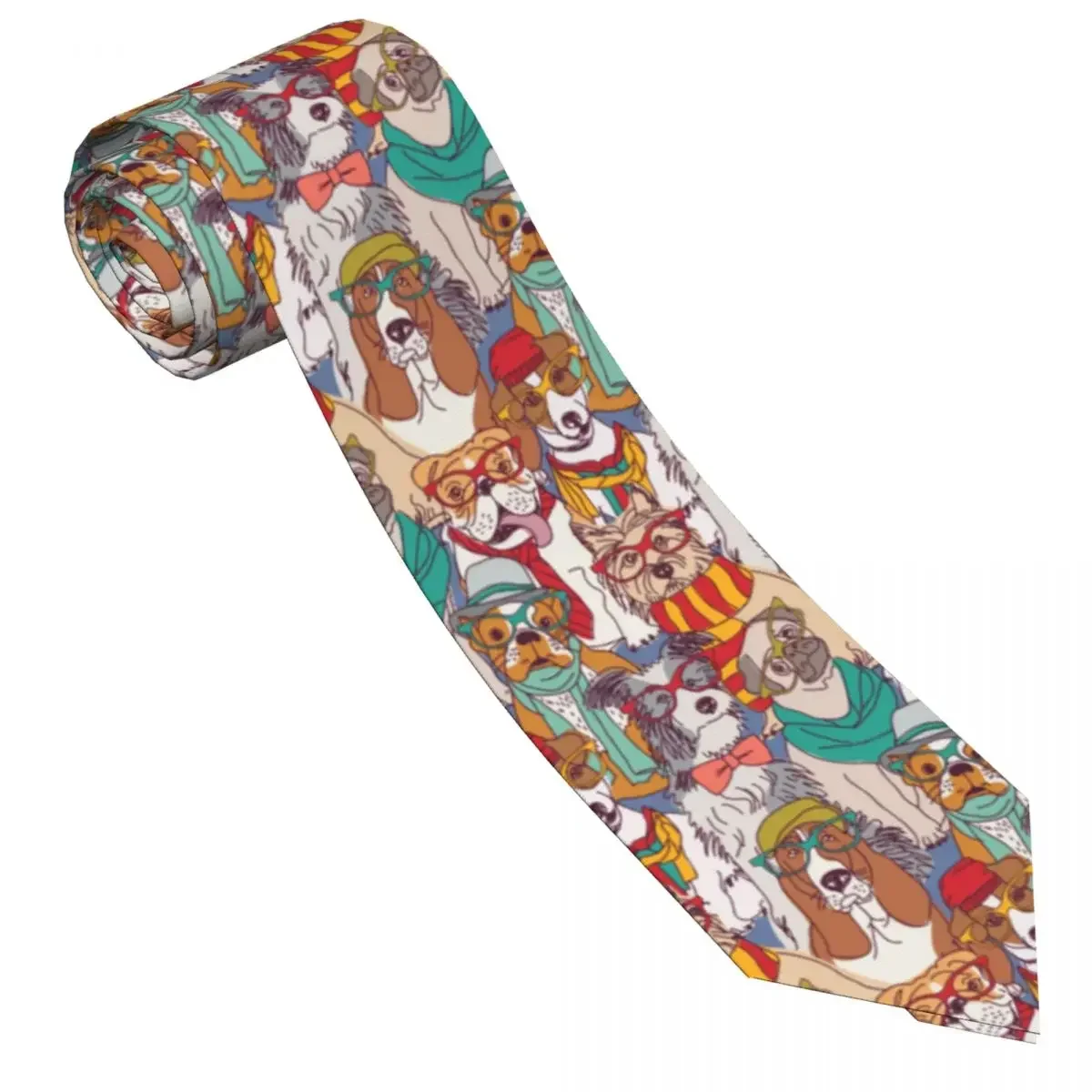 Christmas Dachshund Puppy Dog Tie For Men Women Necktie  Clothing Accessories