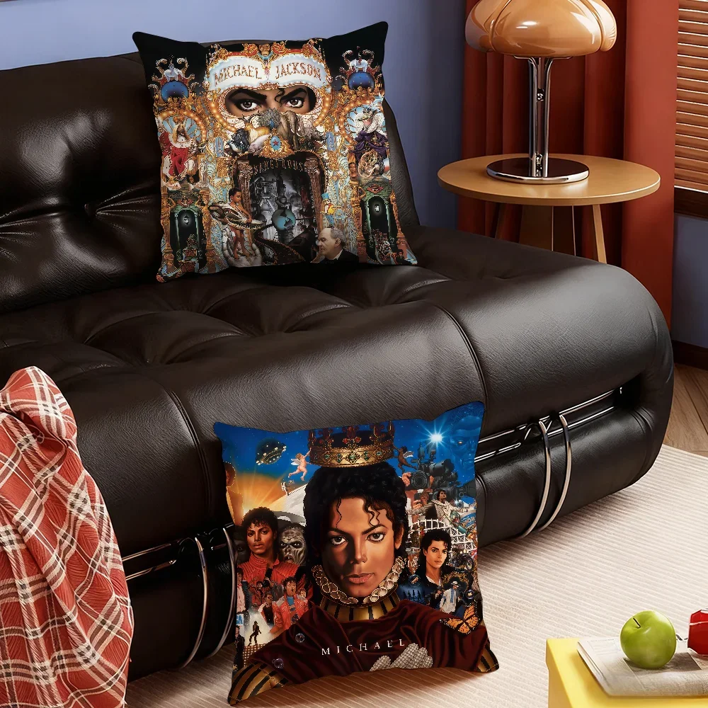 Hot Singer M-Michael J-Jackson-S cushion cover Soft Smooth Hidden Zipper Washable Decorative Couch Office Housewarming Gift