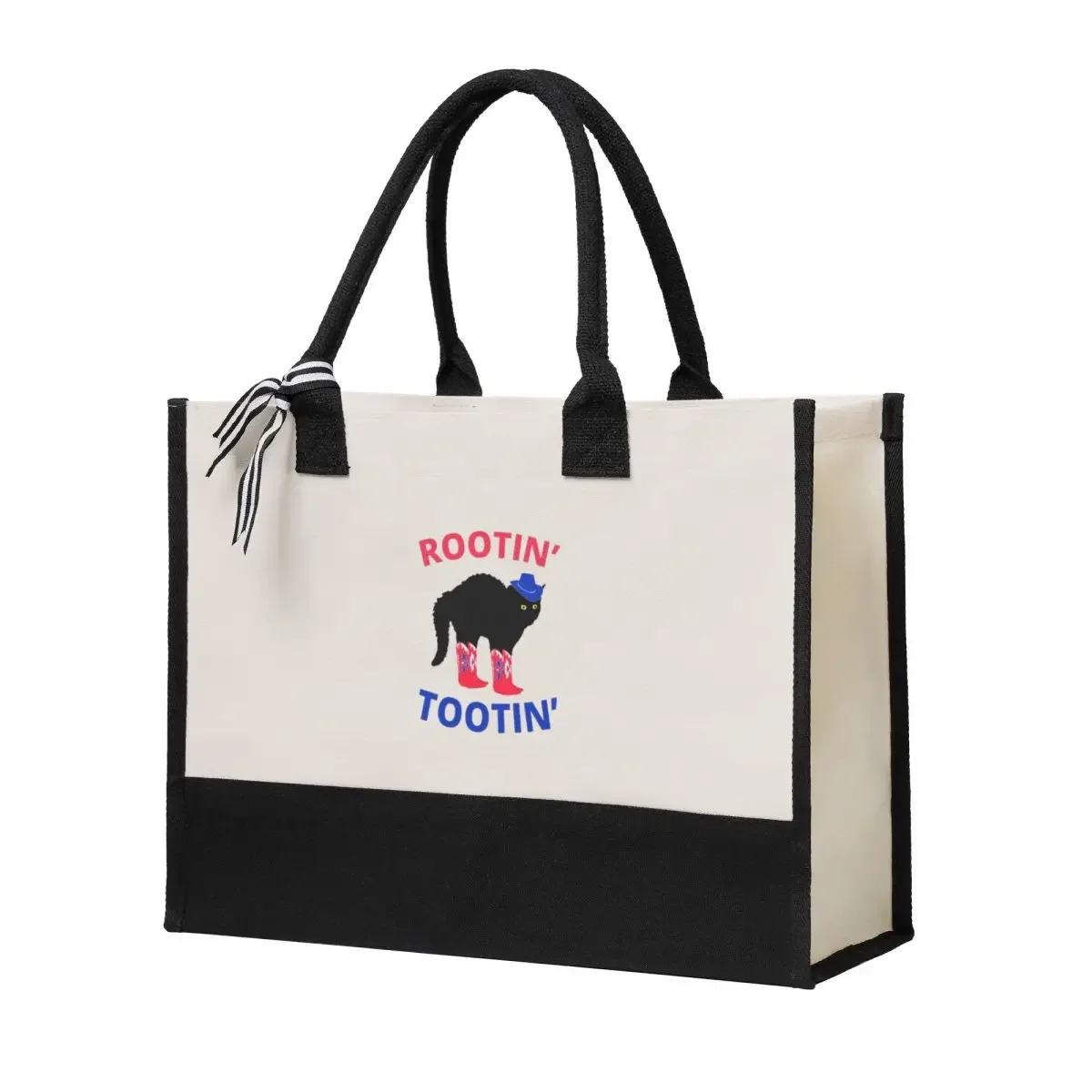 Rootin tootina Cat-bolsa de lona clásica de gran capacidad, regalo de compras, regalos de calidad personalizables