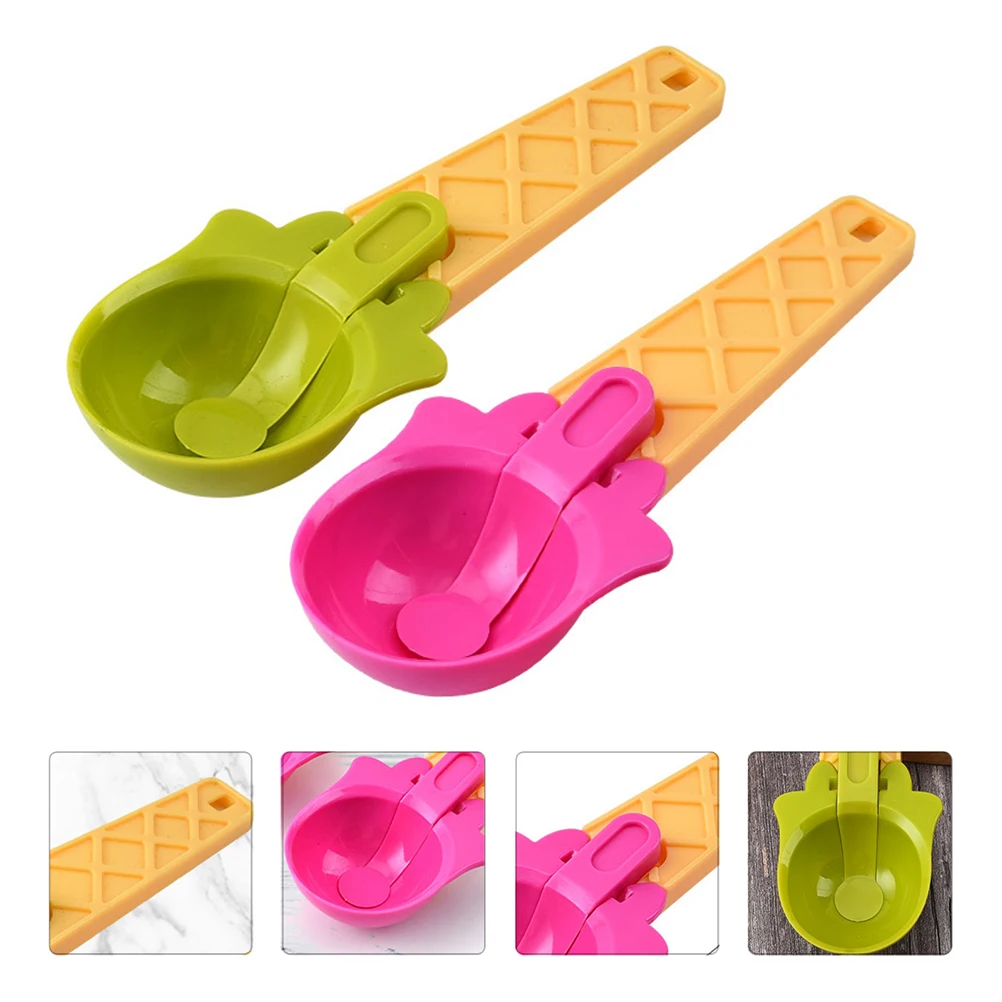 

4 Pcs Ice Cream Scoop Melon Baller Fruit Kitchen Tools Spoons Kitchen Tools Dessert Digging Practical Universal