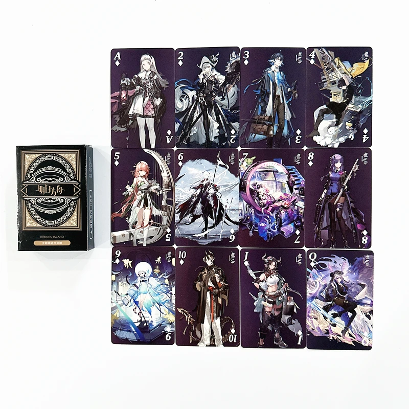 54PCS Arknights Poker Playing Cards Set - Game Characters Limited Edition Collectible Photo Cards for Fans