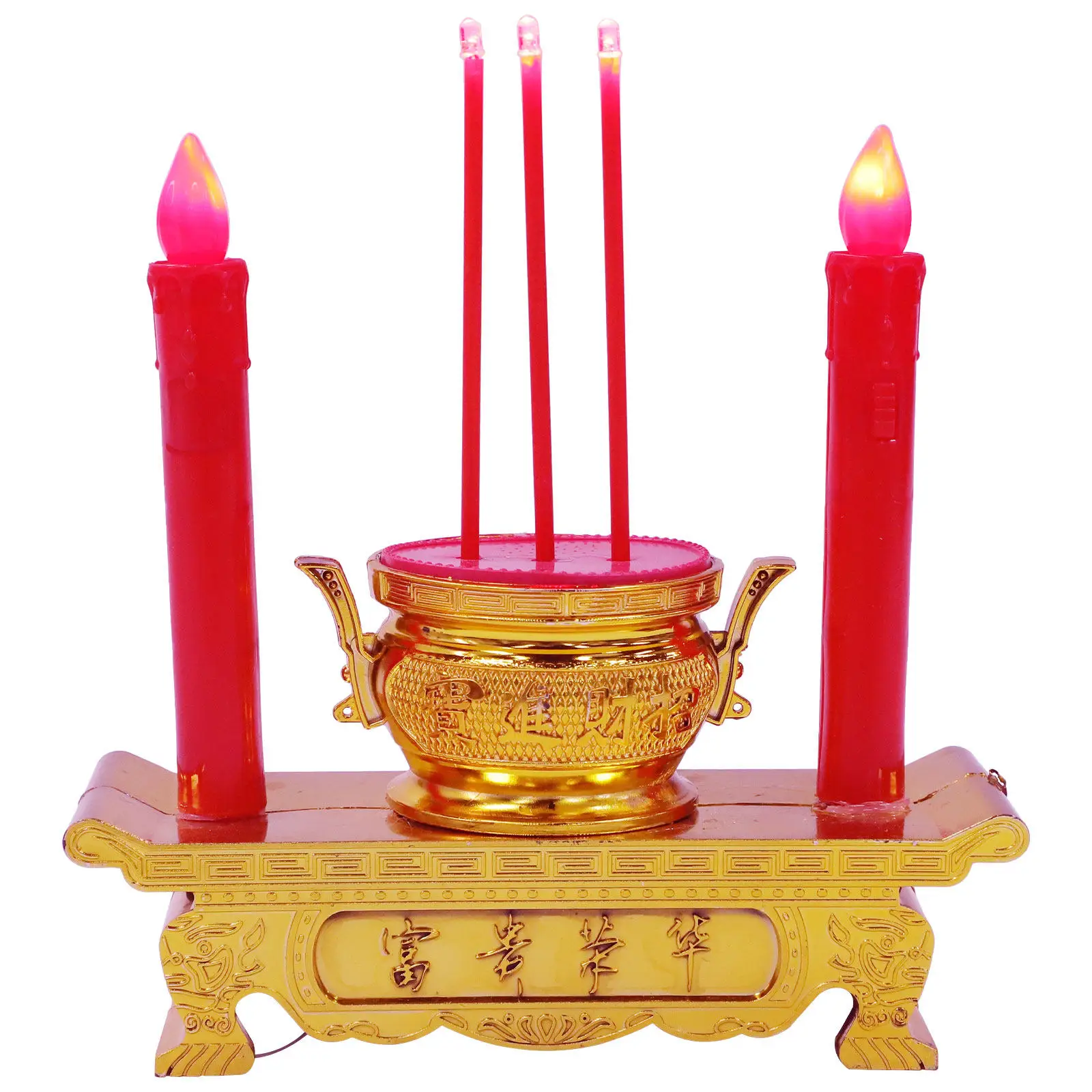 LED Electric Light Chinese Style Worship Lamp Buddhism Decor Meditation Spa Aromatherapy Supply