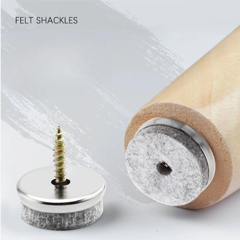 100pcs Furniture Felt Glides 18/20/22/24/28mm With Screw For Home Furniture Chair Glider Set Floor Protection Accessories