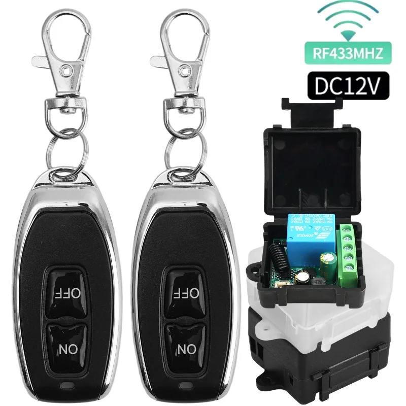 

433Mhz Remote Control Wireless Switch DC 12V 1CH RF 10A Relay Receiver 2CH Transmitter For Door Electromagnetic Lock LED lights