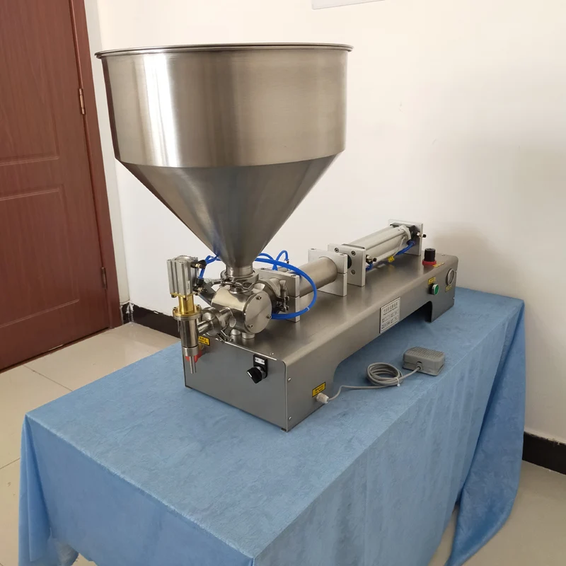 100-1000ml Semi Automatic  Cream Filling Machine for Glass Vials Jars Bottles Hand Cream Balm Processing Equipment for L