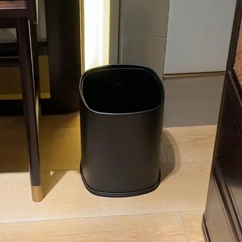 15L Large Capacity Metal Trash Can Flame retardant trash can Double Layer 10L Without Lid Waste Bin Dustin For kitchen Bathroom