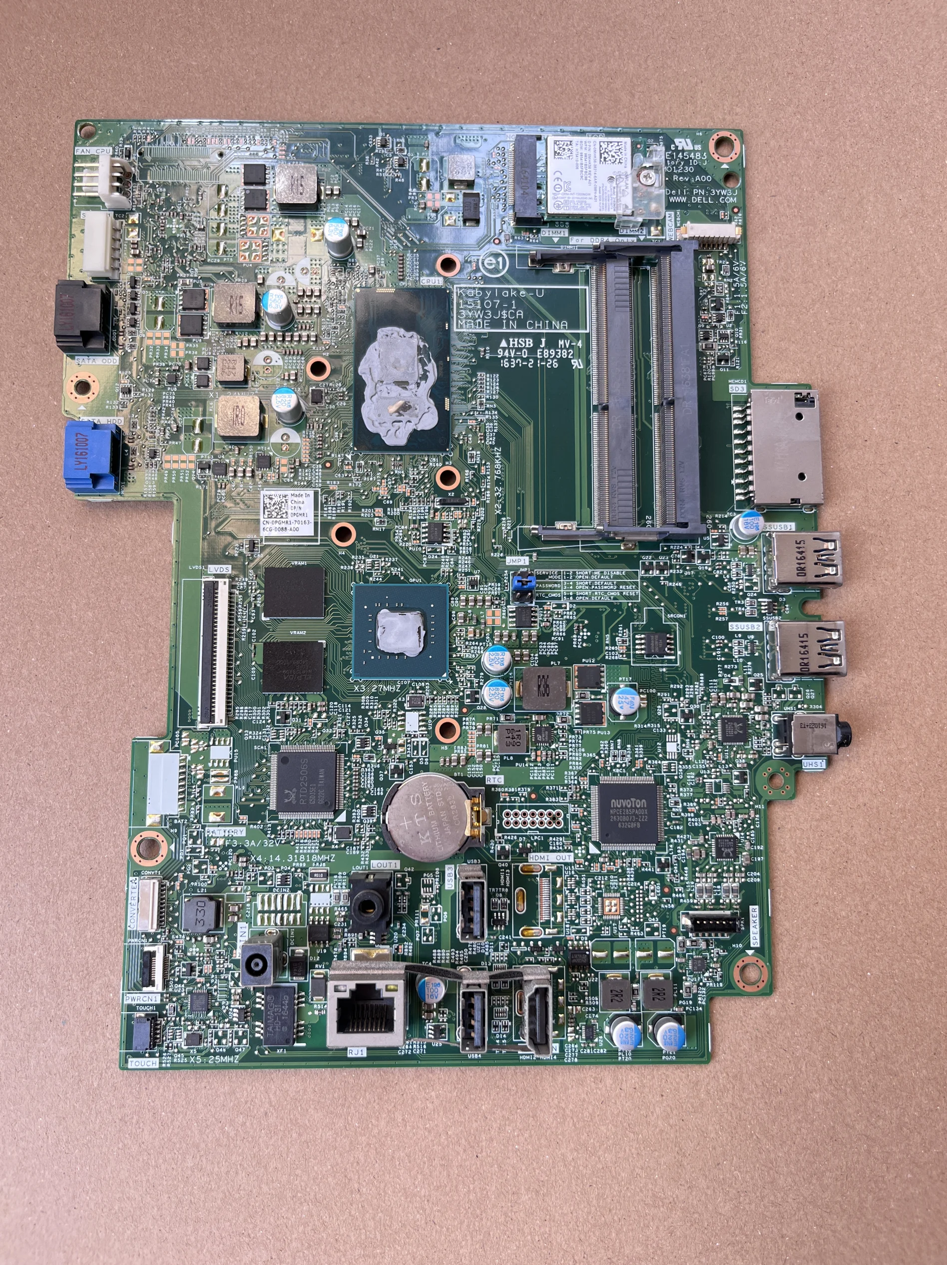 

For DELL inspiron 3264 main board 15107-1 integrated i5-7200U single display