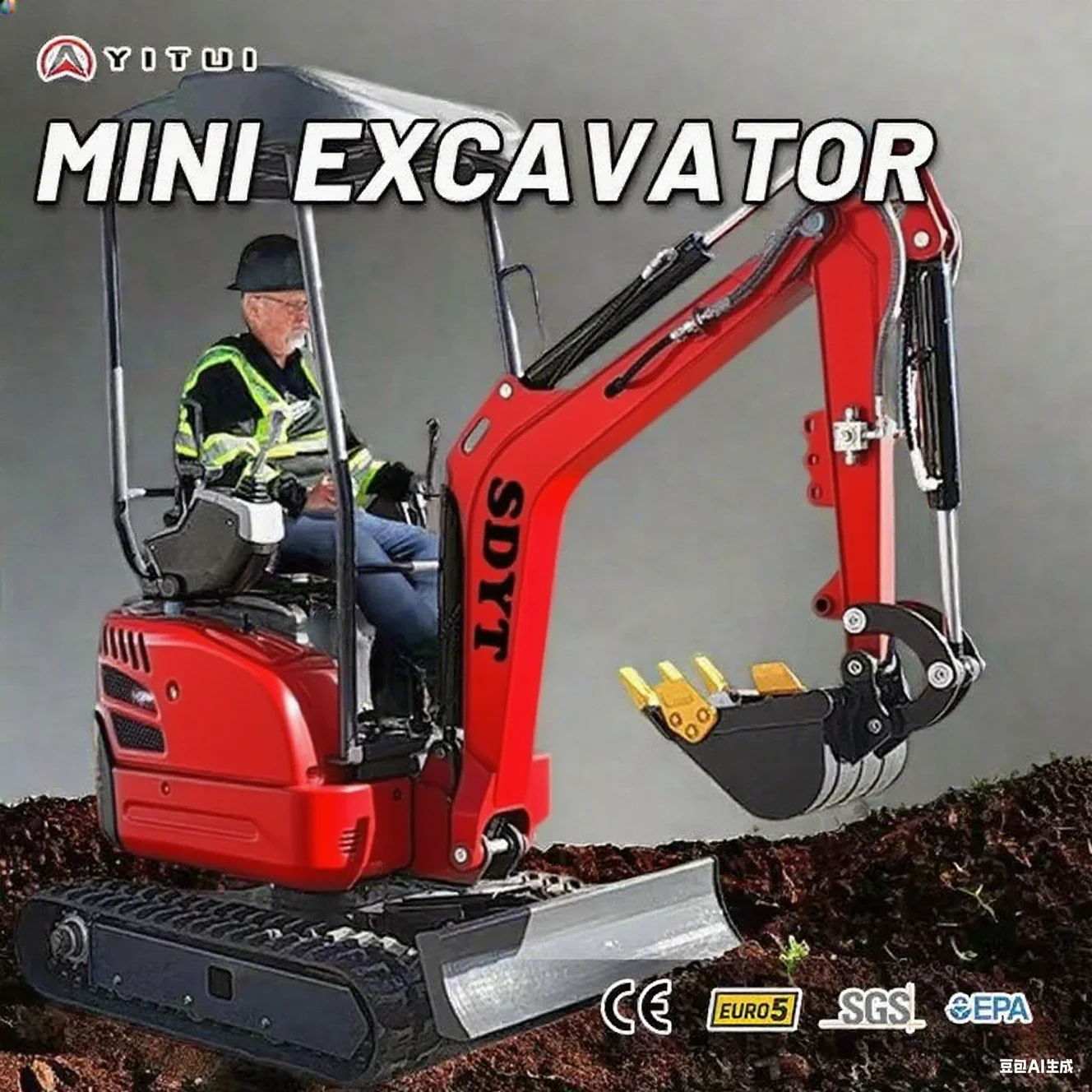 Hot-sell Crawler  2.0 Ton Mini Excavator Ce Epa Euro 5 Koop/Kubota Engine Customized Mini Excavator Quick Delivery