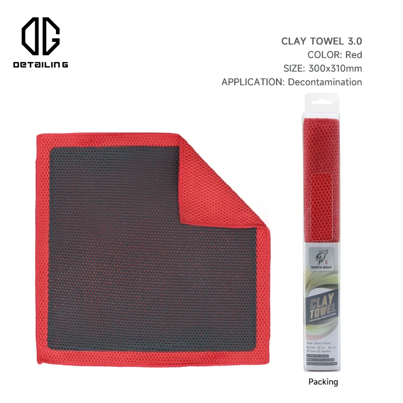 DETAILING Car Cleaning Towel Magic Clay Cloth Car Detailing Clay Bar Towel Double -face Microfiber Washing Cloth
