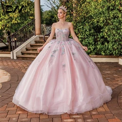 Princess Sweet 15 16 Dresses, Ball Gown Floral Quinceanera Dresses 2024, Strapless, Corset Party Gown , Cocktail, Birthday Prom