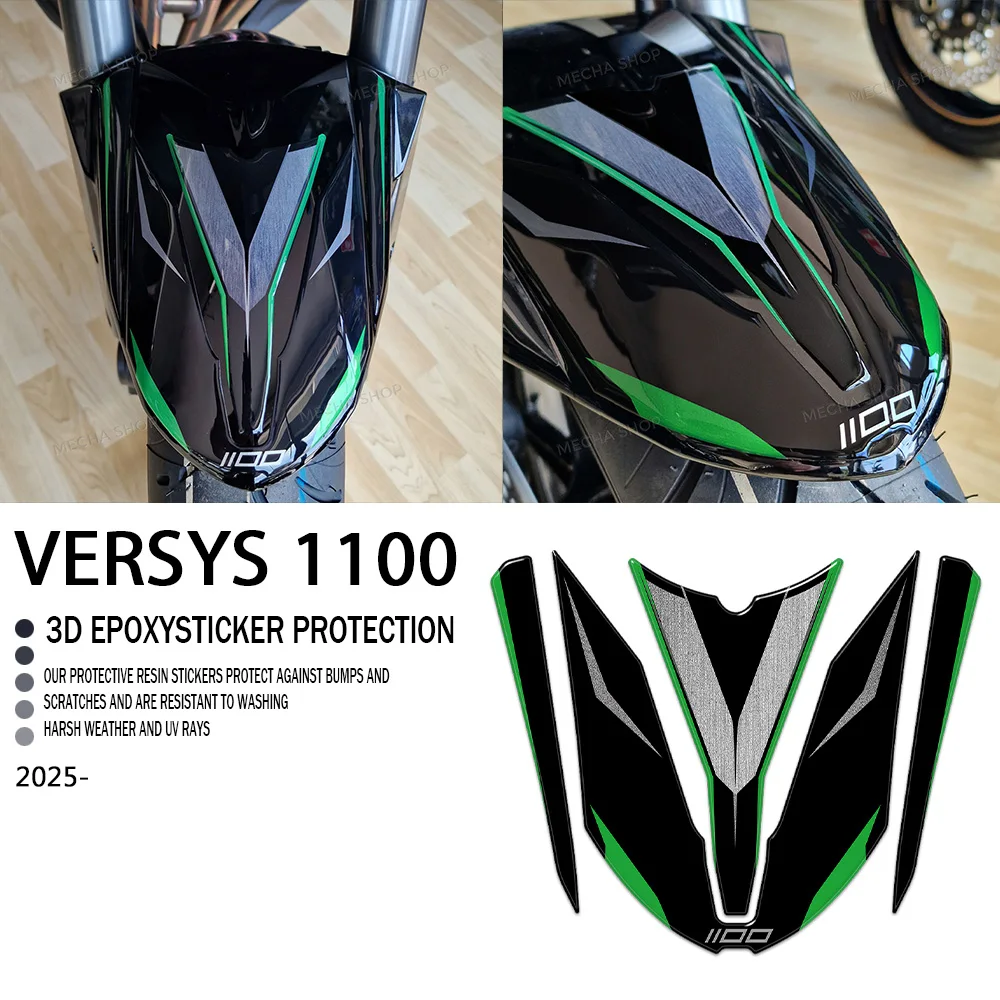 

Versys1100 Fender Водонепроницаемая наклейка против царапин Модификации мотоцикла для Versys 1100 2025 Защитные аксессуары 3D наклейка