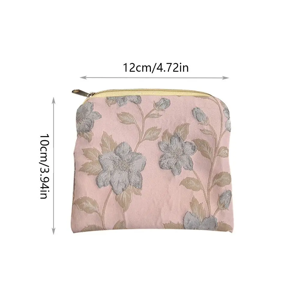 Mini Small Zipper Coin Purse Women Cute Floral Clutch Purse Lipstick Bag Key Wallet Lady Travel Makeup Storage Bag Pouch