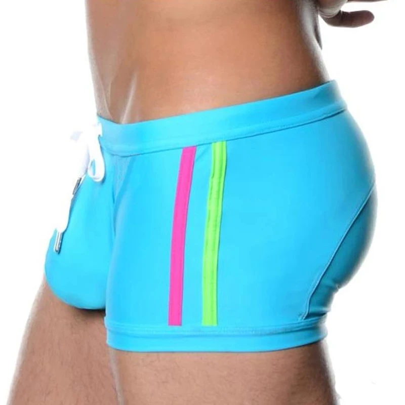 Newest Men Swimwear Fast Dry Surfing Shorts Male Sexy Swim Trunks Man Big Bulge Bathing Suit Nylon Bikini Swimsuit  M-XXL