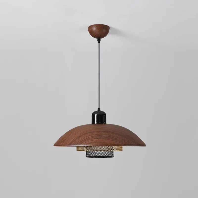 

Vintage walnut pattern creative chandelier restaurant light wabi sandy wind medieval dining table bar dining room eye protection