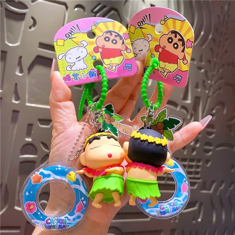2025 جديد لطيف تلوين قليلا جديد الصيف عوامة للسباحة دمية المفاتيح قلادة زوجين حقيبة فتاة معلقة هدية الاطفال أنيمي اللعب