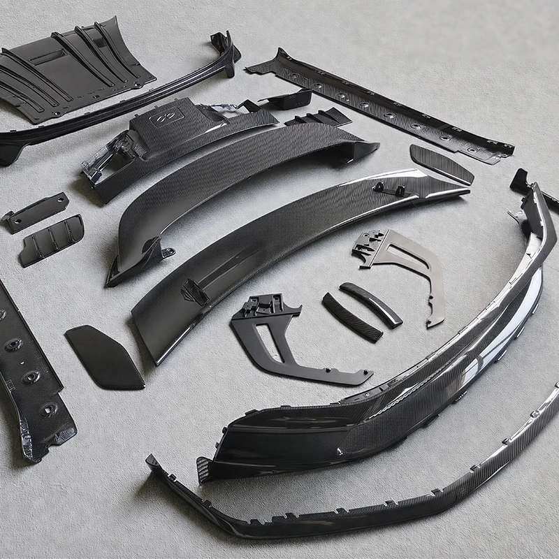 992 GT3‑Style Dry Carbon Fiber Conversion Body Kit Front Lip Rear Spoiler Side Skirts Aero Upgrade PartsCar Partsold‑to‑new Upgr