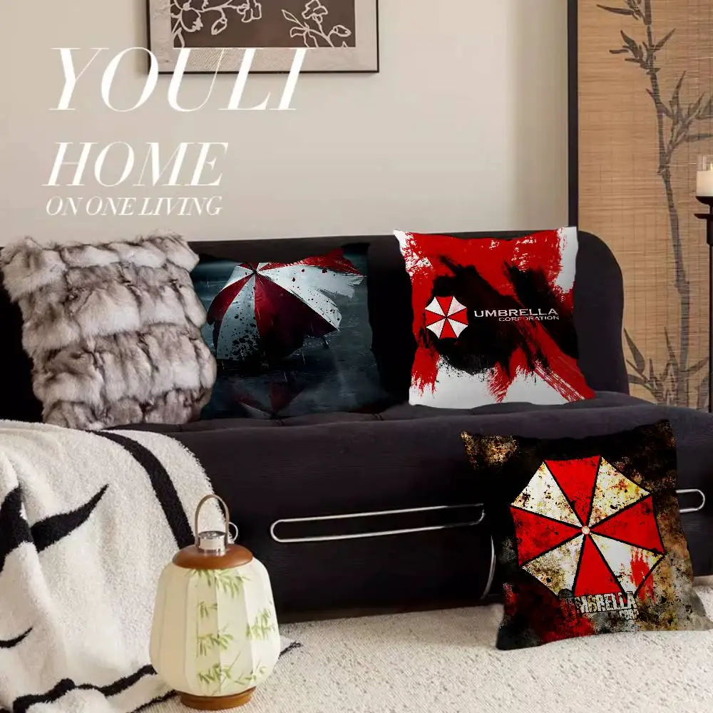 Umbrella Corporation Game Pillowcase toon Gift Cushion Cover Bedroom Home Sofa Chair Seat Decor pillow case