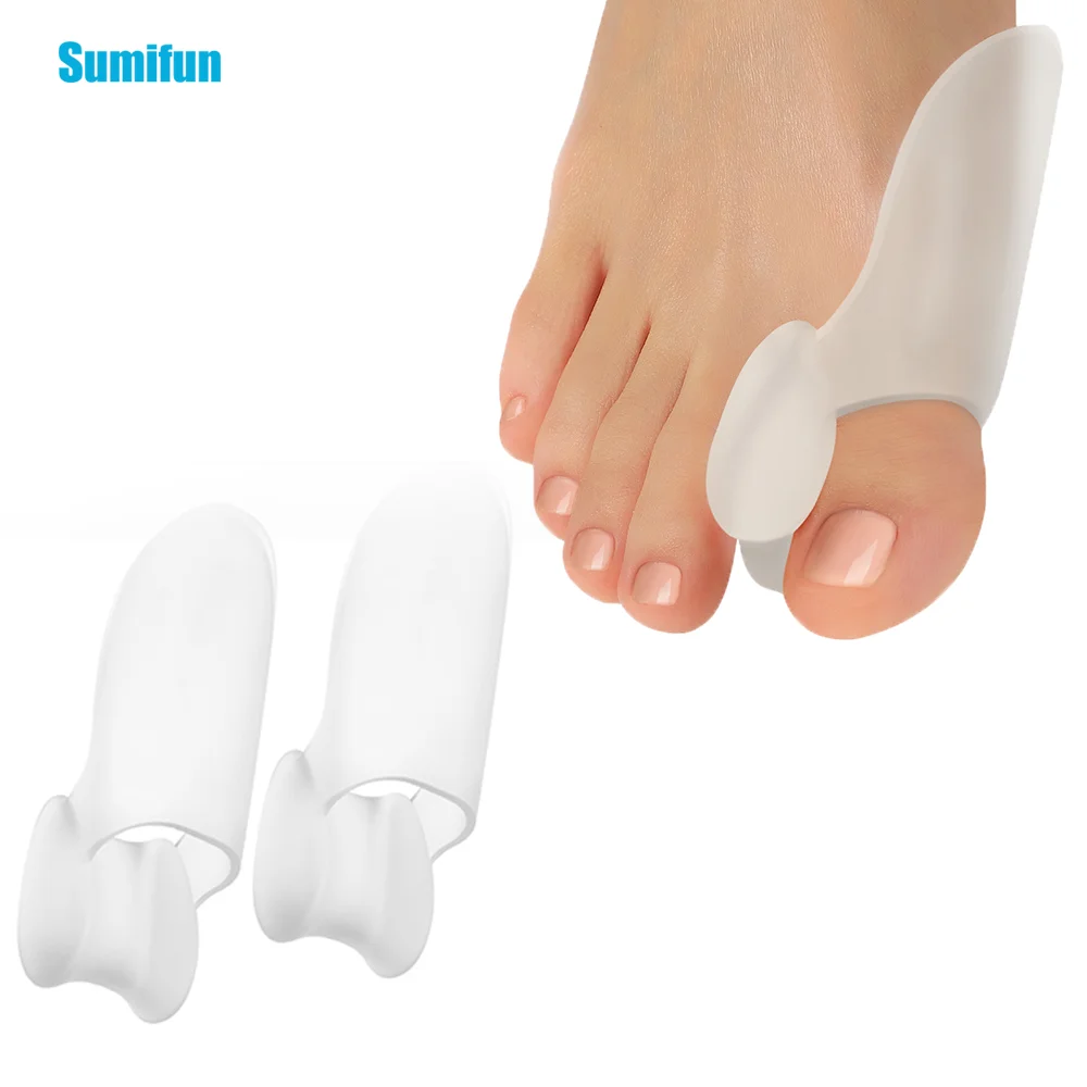 

2Pcs/pair Sumifun Silicone Big Toes Corrector Toe Safe Foot Medical Health Care Pedicure Tool Easy Separator Prevent Toe Overlap