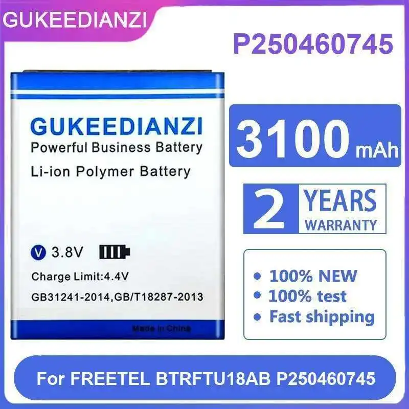 

Экологически чистый аккумулятор мобильного телефона 3100 мАч для Freetel BTRFTU18AB P250460745