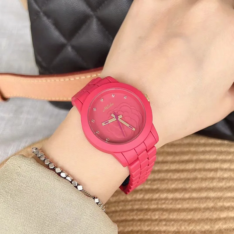 New Elegant Retro Trend Candy Color Ladies Student Watch Birthday Gift Classic Simple Automatic Waterproof Quartz Women's Watch