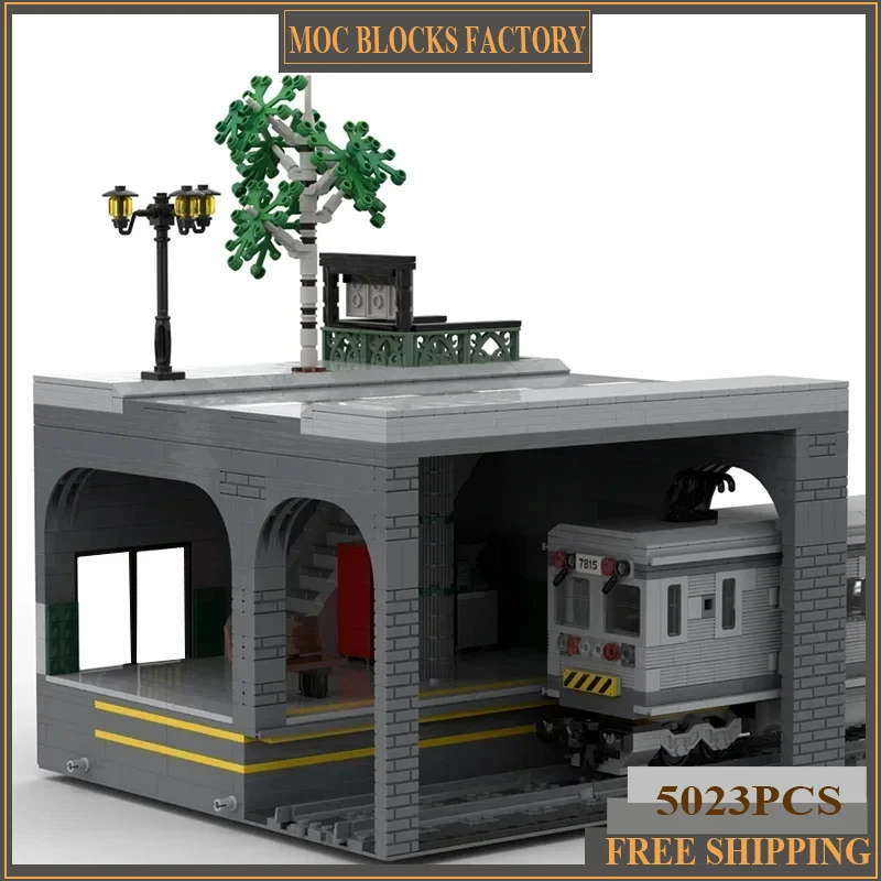 

New York Train Station Model Moc Building Bricks Underground Metro Line 1 Technology Blocks Gift Christmas Toy DIY Sets Assembly